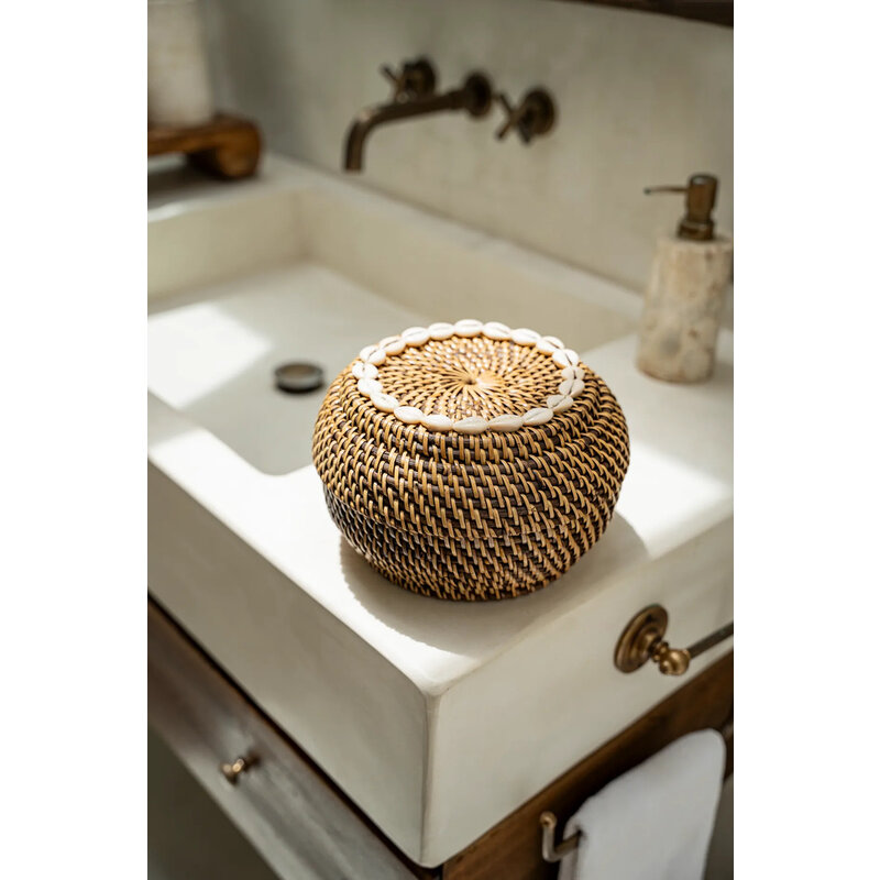 Bazar Bizar-collectie Colonial PeekaBoo Mand  Naturel Bruin  M