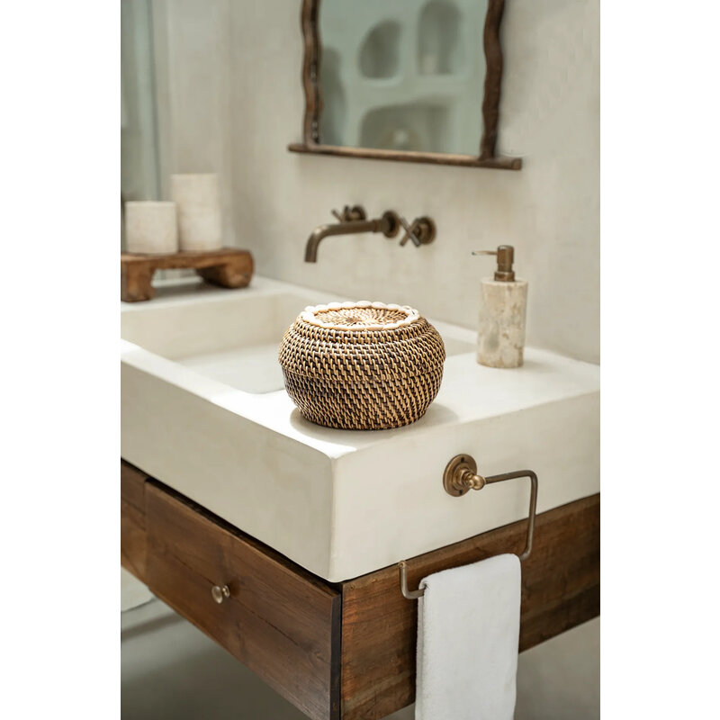 Bazar Bizar Colonial PeekaBoo Basket  Natural Brown  S