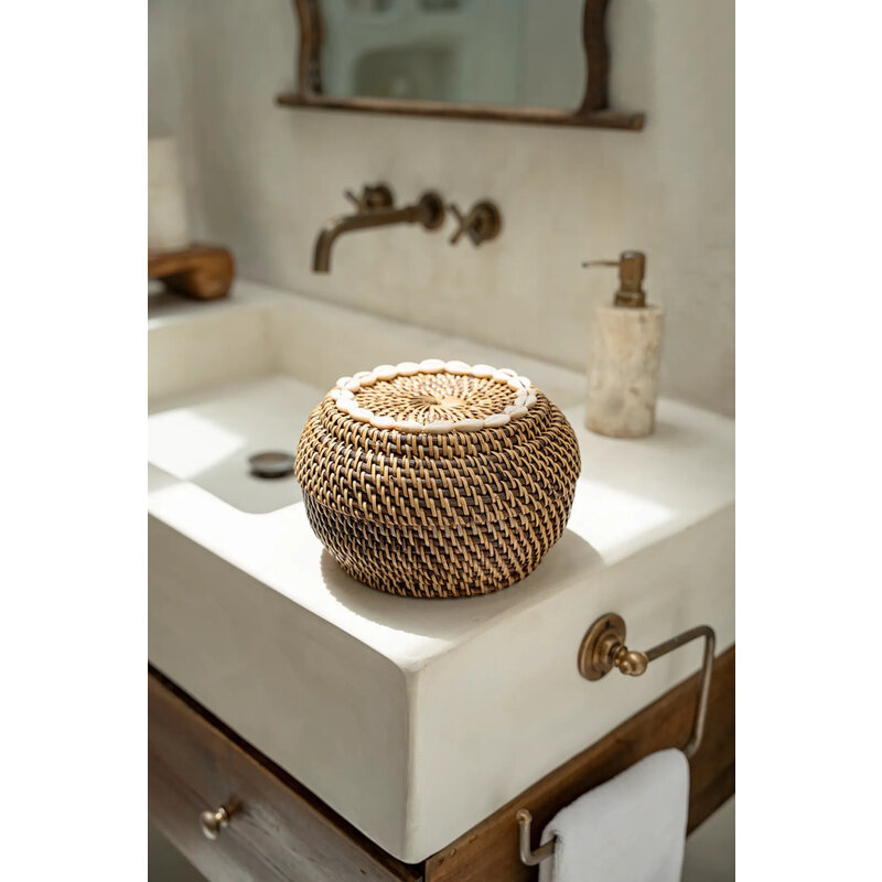 Bazar Bizar Colonial PeekaBoo Basket  Natural Brown  S