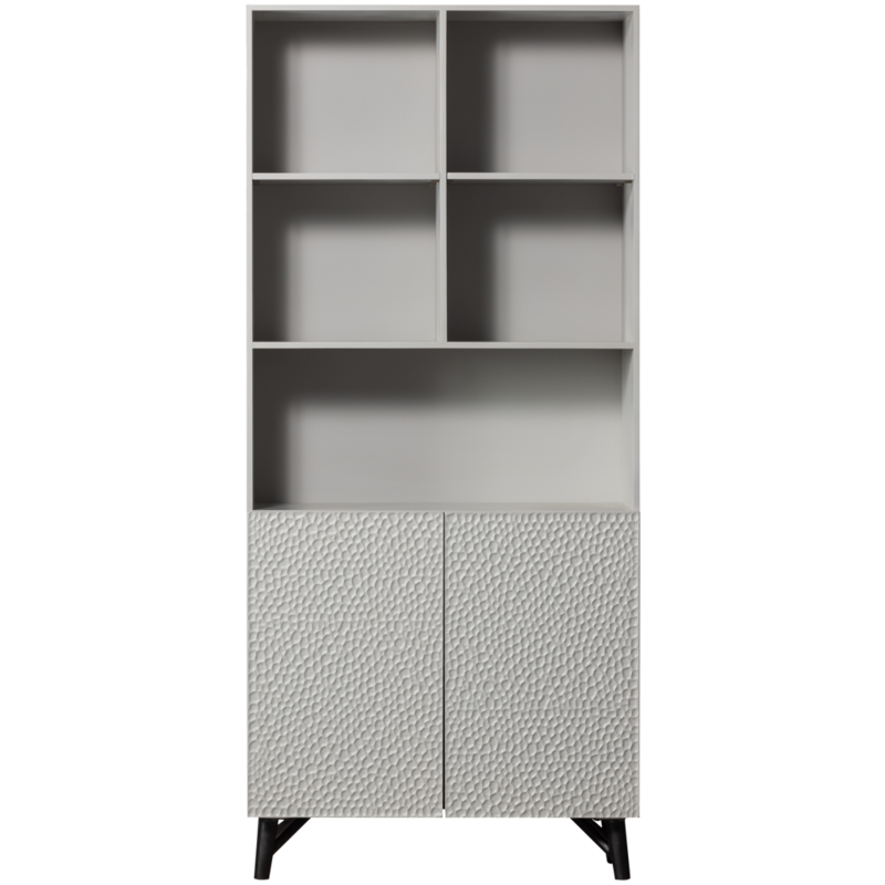 WOOOD-collectie CARVED ORGANIC 2-DEURS OPBERGKAST MIST