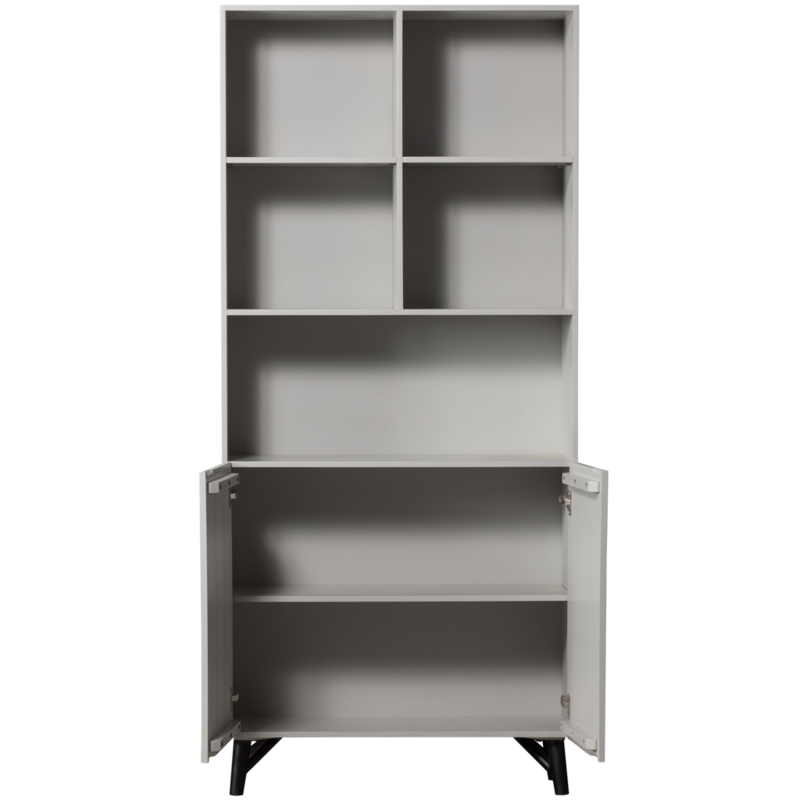 WOOOD-collectie CARVED ORGANIC 2-DEURS OPBERGKAST MIST