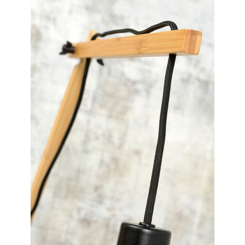 Good&Mojo-collectie Wall lamp Cango natural/shade dia.60x25cm black - L