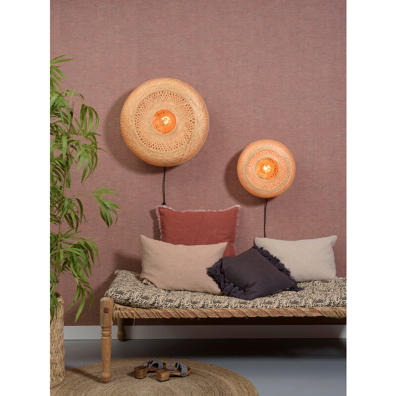 Good&Mojo-collectie Wall lamp Palawan bamboo 40x15cm natural - S