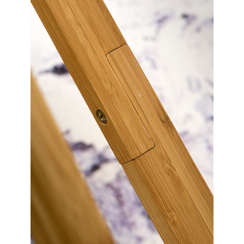 Good&Mojo-collectie Floor lamp bamboe 4-legs Everest h.158cm/kap 60x30cm - linen blue denim
