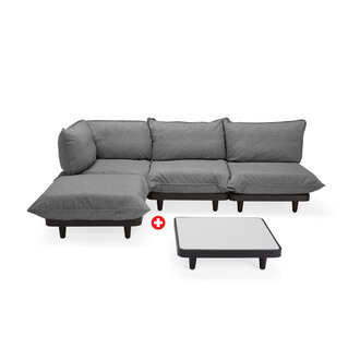 Fatboy Loungeset Paletti large Rock Grey  incl. tafel light grey