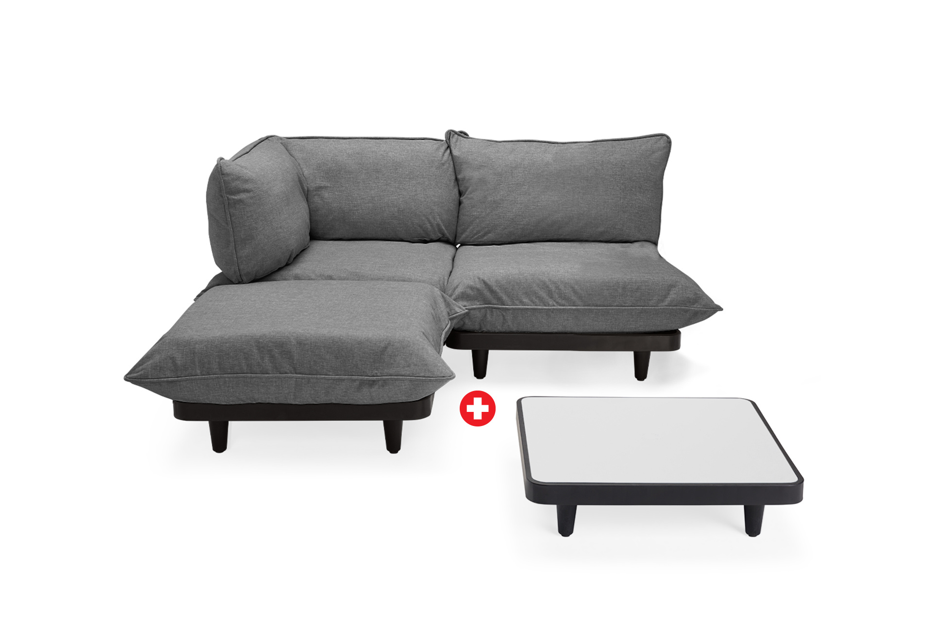 Fatboy-collectie Loungeset Paletti medium rock grey incl. tafel