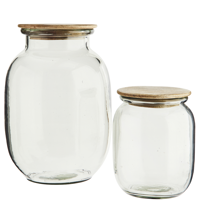 Madam Stoltz-collectie Glass jar w/ lid