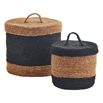 Madam Stoltz Grass baskets w/ lid
