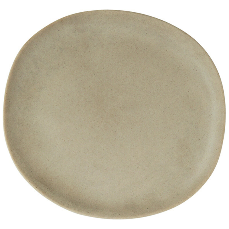 Madam Stoltz-collectie Melamine bord 20cm taupe