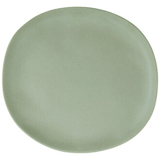 Madam Stoltz Melamine lunch plate Matt basil green