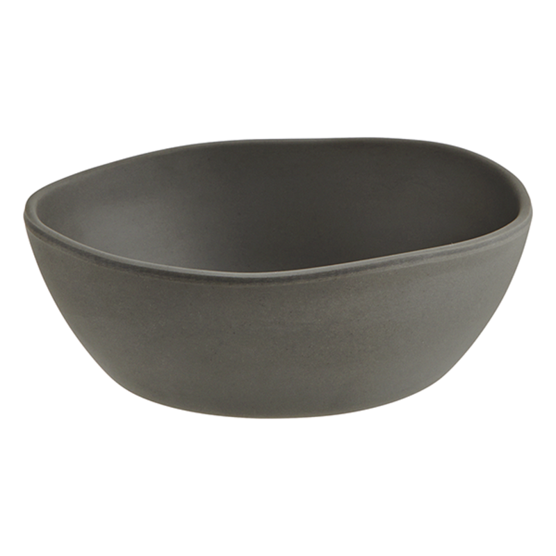 Madam Stoltz-collectie Melamine bowl Matt dark grey