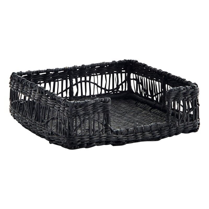 Madam Stoltz-collectie Seagrass napkin holder Black