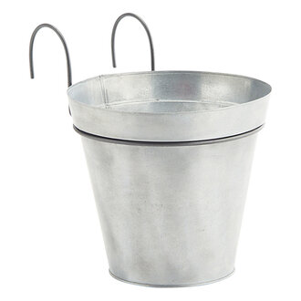 Madam Stoltz Hanging iron planter Dull zink