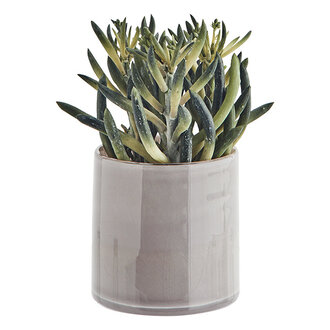 Madam Stoltz Glass flower pot Grey