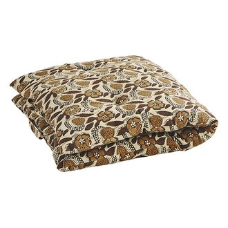 Madam Stoltz Printed cotton mattress Sand brown black mustard