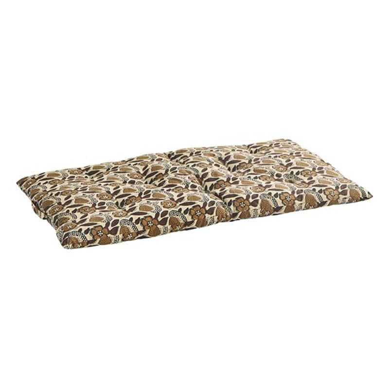 Madam Stoltz-collectie Printed cotton mattress Sand brown black mustard