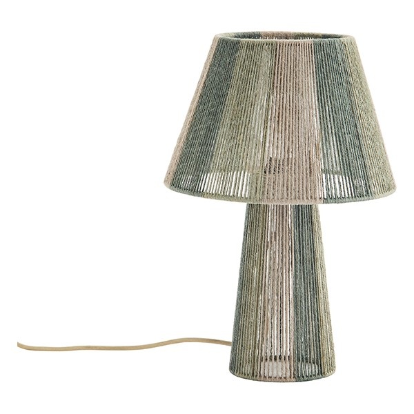 Madam Stoltz-collectie Jute tafellamp Naturel lichtgroen, petrolgroen