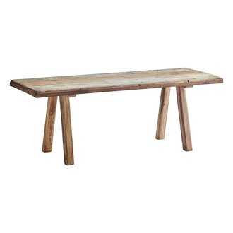 Madam Stoltz Recycled wooden bench Natural