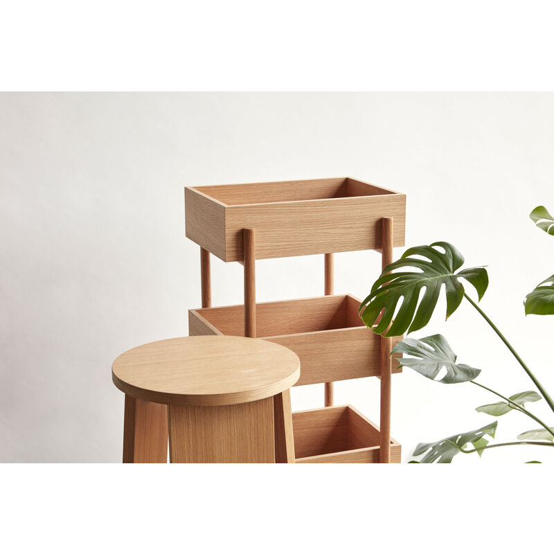 Hübsch-collectie Split kruk Triple Naturel