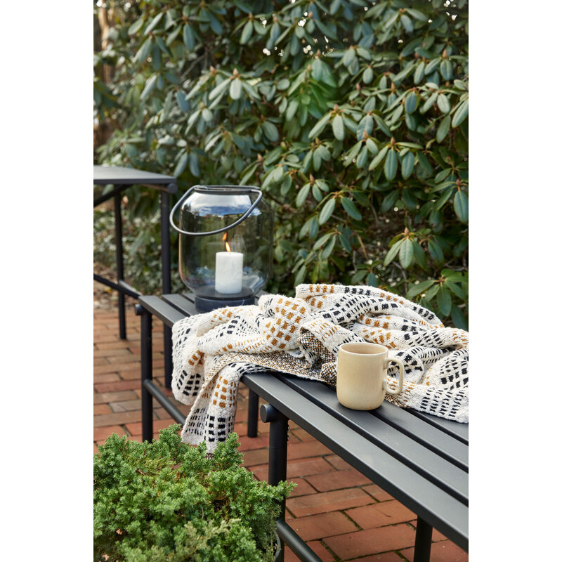 Hübsch-collectie Villa Bench Double Black