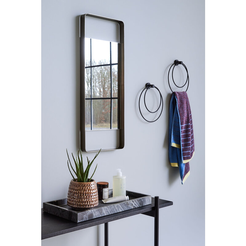 Hübsch-collectie Aware Wall Mirror Small Nickel