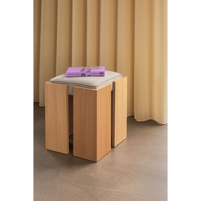 Hübsch-collectie Forma Stool Sand/Natural