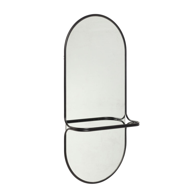 Hübsch-collectie Carry Wall Mirror Black