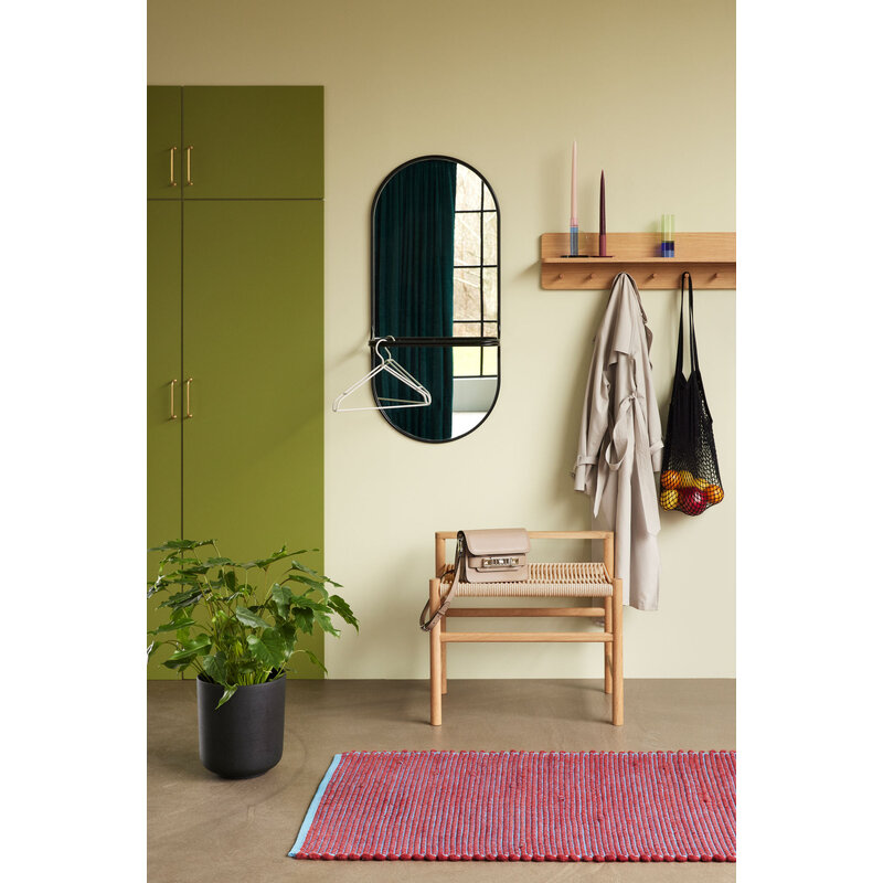 Hübsch-collectie Carry Wall Mirror Black