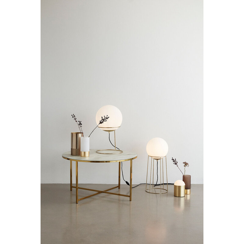 Hübsch-collectie Pond Table White/Brass