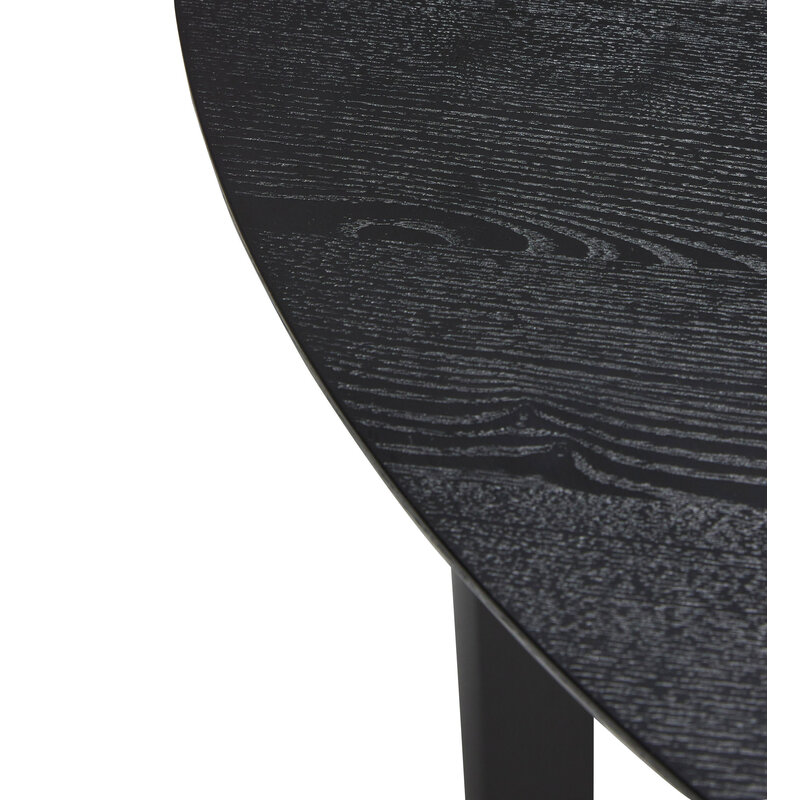 Hübsch-collectie Fjord Dining Table Round Small Black