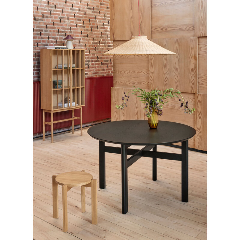 Hübsch-collectie Fjord Dining Table Round Small Black
