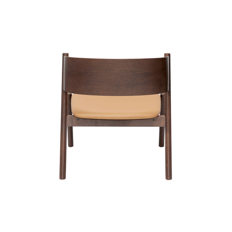 Hübsch-collectie Oblique Lounge Chair Seat Dark Brown