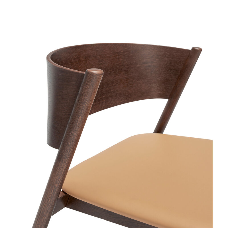 Hübsch-collectie Oblique Lounge Chair Seat Dark Brown