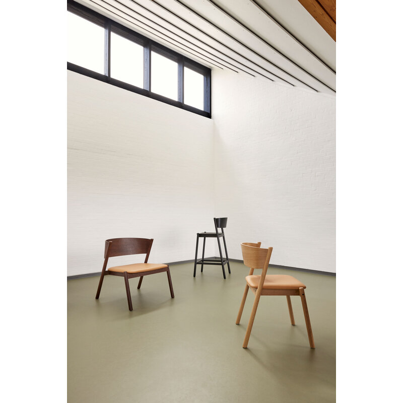 Hübsch-collectie Oblique Lounge Chair Seat Dark Brown