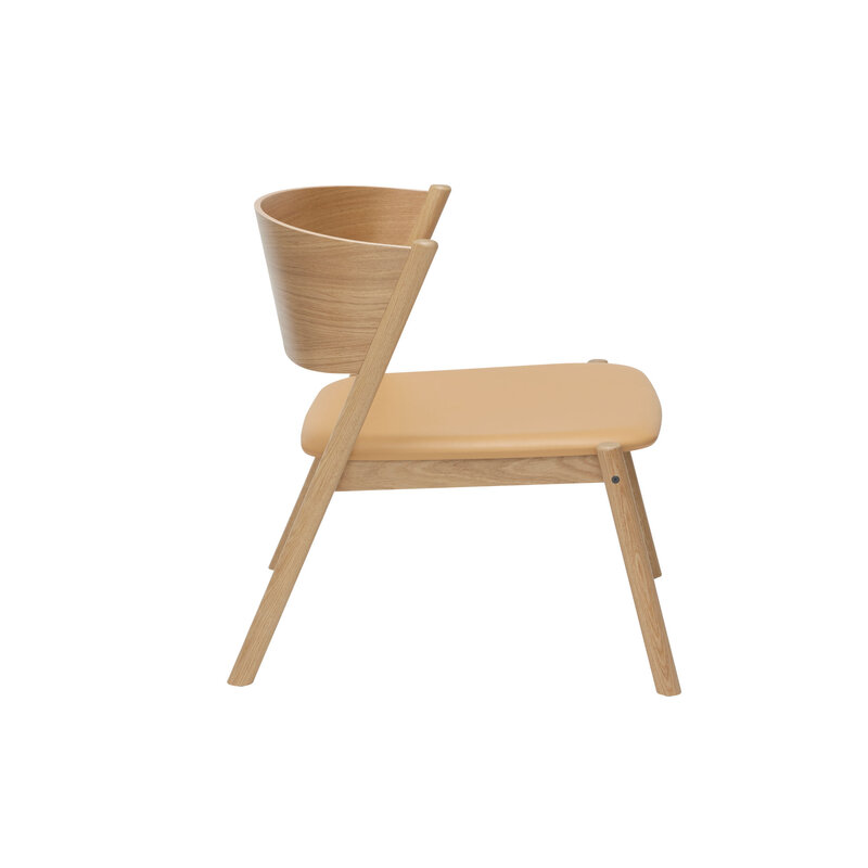 Hübsch-collectie Oblique Lounge Chair Seat Natural