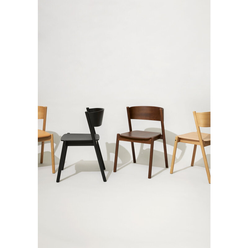 Hübsch-collectie Oblique Dining Chair Black