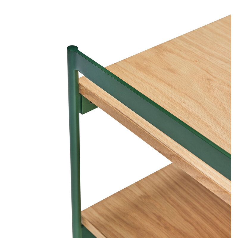 Hübsch-collectie Jaunty Side Table Green/Natural