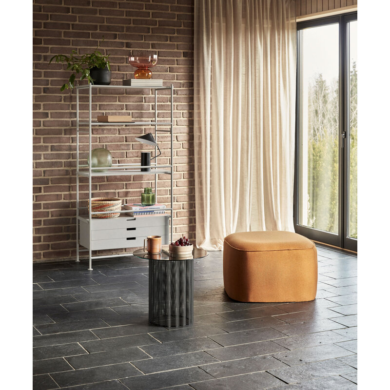 Hübsch-collectie Cube Pouffe Orange