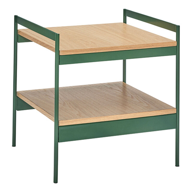 Hübsch-collectie Jaunty Side Table Green/Natural