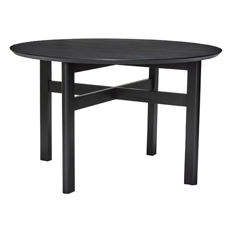 Hübsch-collectie Fjord Dining Table Round Small Black