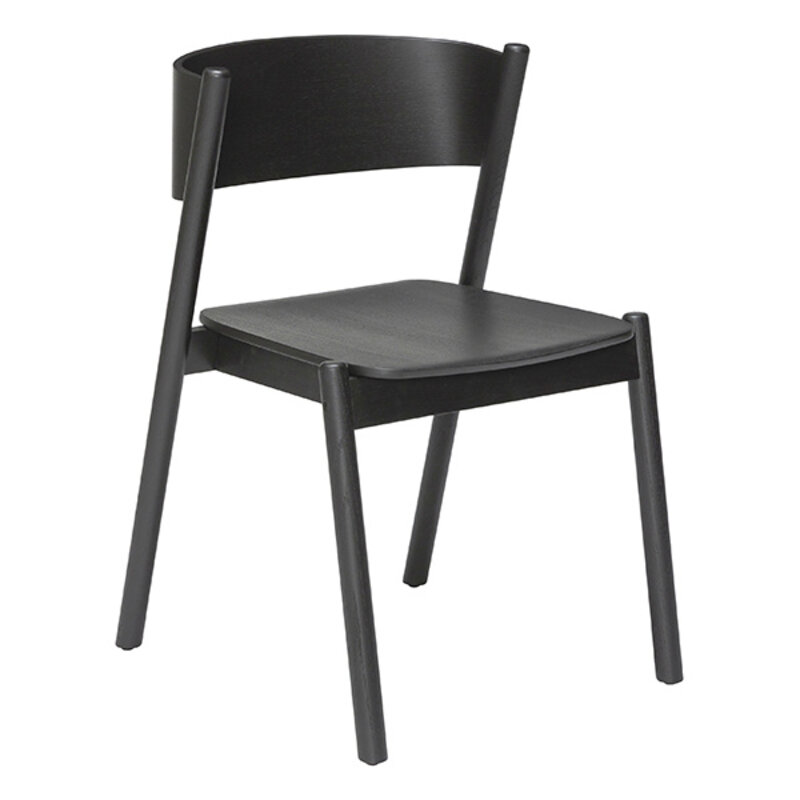 Hübsch-collectie Oblique Dining Chair Black