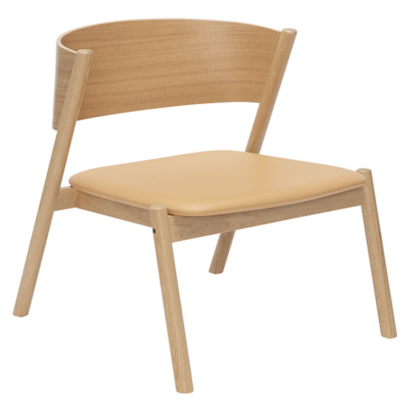 Hübsch-collectie Oblique Lounge Chair Seat Natural