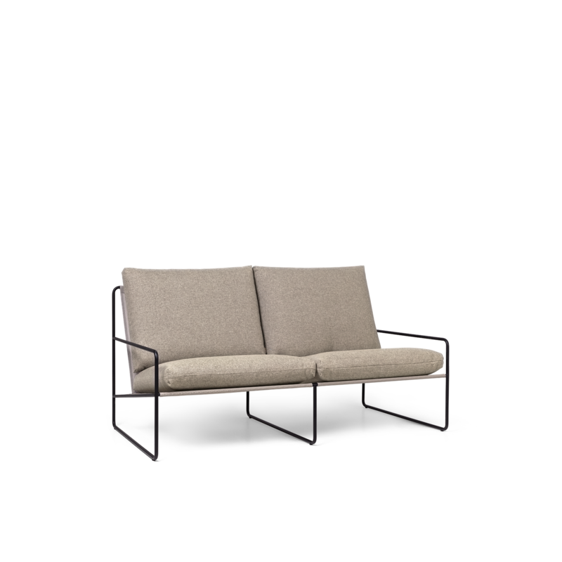 ferm LIVING-collectie Desert 2-seater Dolce - Black/Dark Sand