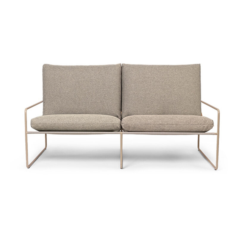 ferm LIVING-collectie Desert loungbank outdoor 2 zits Dolce  Cashmere/Dark Sand