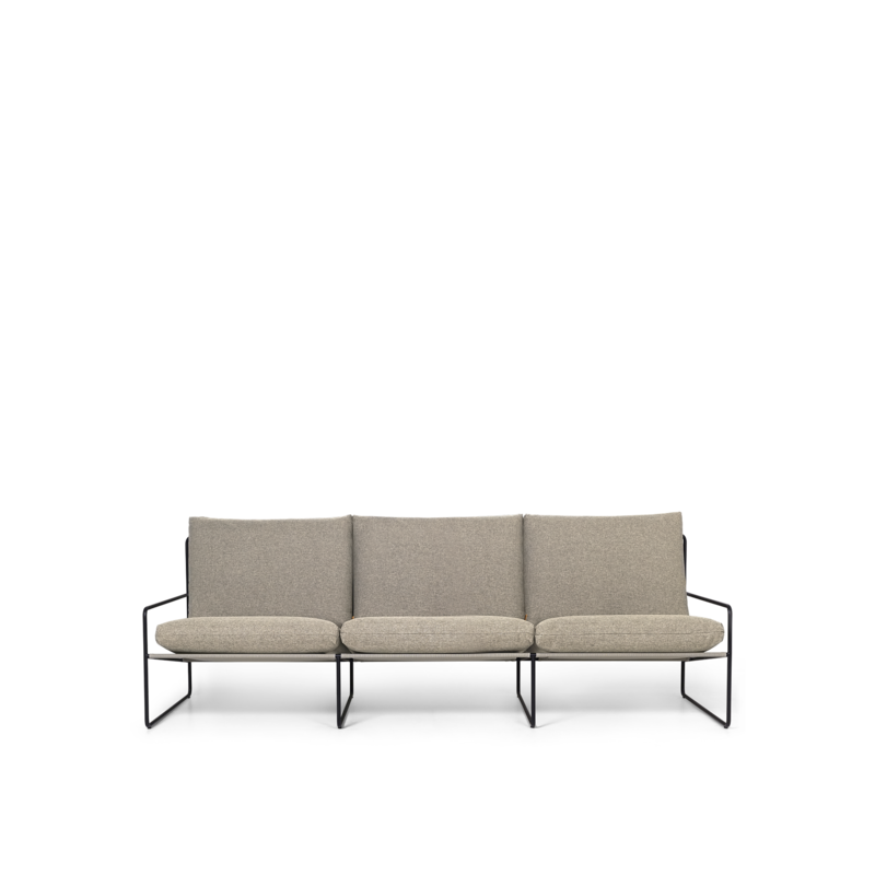 ferm LIVING-collectie Desert loungbank outdoor 3 zits Dolce  Black/Dark Sand