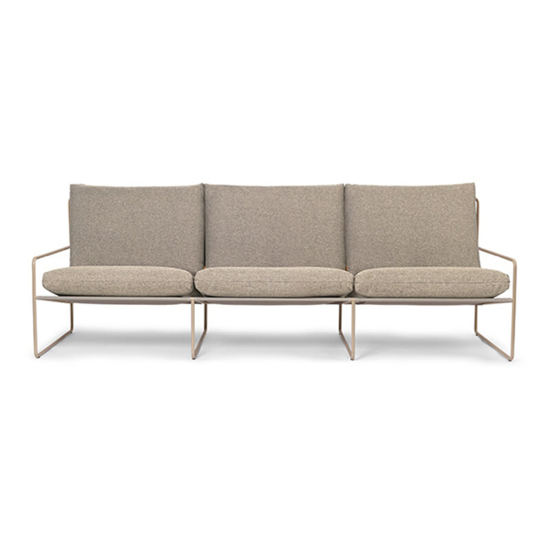 ferm LIVING-collectie Desert loungbank outdoor 3 zits Dolce  Cashmere/Dark Sand