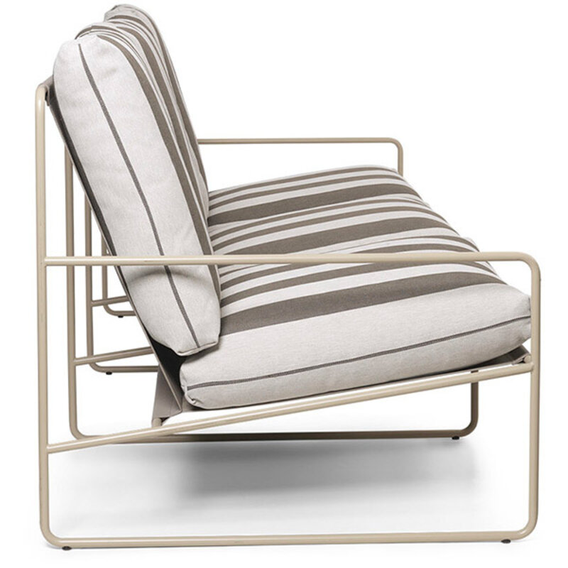ferm LIVING-collectie Desert 3-seater Stripe - Cashmere/Chocolate