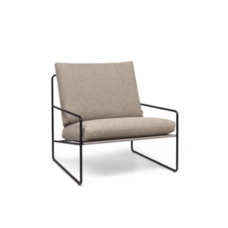 ferm LIVING Desert loungstoel outdoor Dolce - Black/Dark Sand