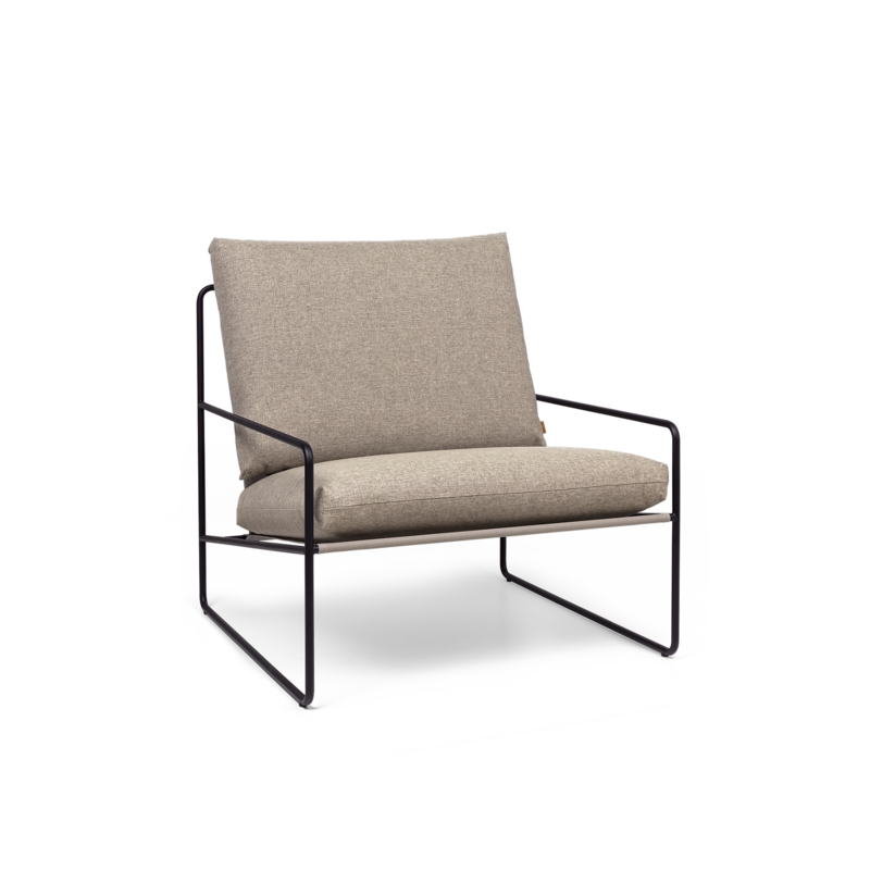 ferm LIVING-collectie Desert 1-seater Dolce - Black/Dark Sand