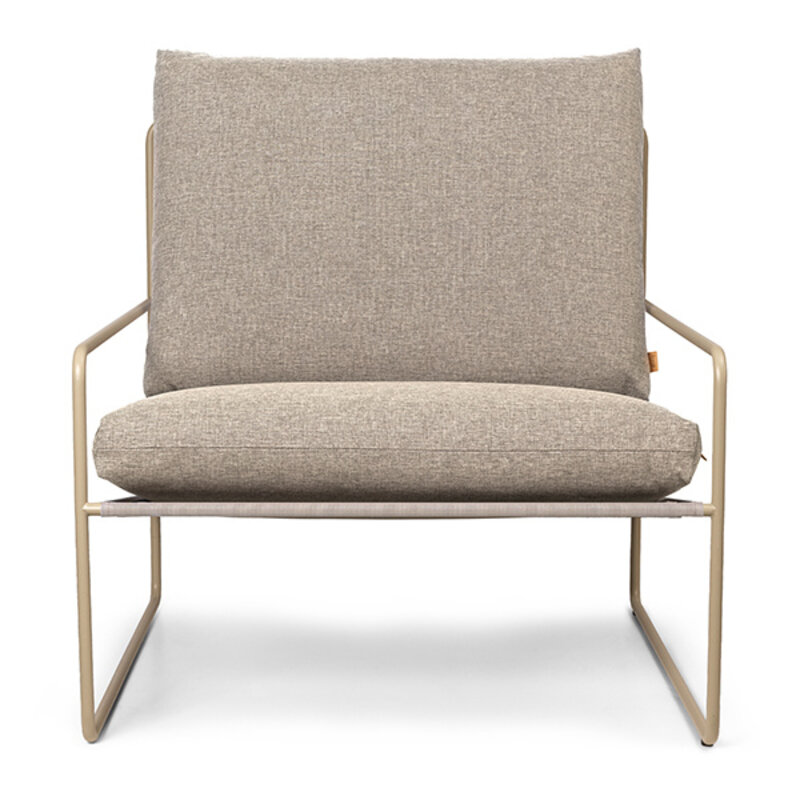 ferm LIVING-collectie Desert loungstoel outdoor Dolce - Cashmere/Dark Sand